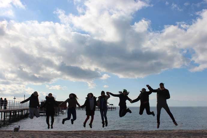 Winter teambuilding at Issyk Kul